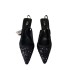 ZA Summer 2024 New Pointed, Fine Heels, Shallow Mouth French High Heels, Black sequins Fashion, Outerwear, Dew Heels, Sandals for Women