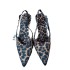 ZA2024 Autumn New Leopard Pattern Pointed Retro Shallow Mouth Versatile Fashion High Heels Single Shoes Ballet Dance Shoes for Women