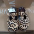 ZA2024 animal pattern printed leather thick soled shoes French round toe Boken toe metal back hollow toe sandals