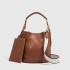 ZA women's bag 2024 new large capacity canvas wide shoulder strap single shoulder handbag drawstring bag crossbody bucket bag