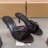 ZA French bow mesh high-heeled sandals for women, summer 2024 new sexy open toed straight slippers, cool