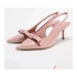 ZA2024 bow patent leather pointed high heels sandals new women's shoes Mueller shoes commuting business versatile women