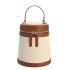 ZA women's bag 2024 spring new cylindrical contrasting color box mini bucket bag crossbody single shoulder canvas handbag trend