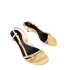 ZA2024 Autumn New Product Fashion Yellow Buckle Decoration Open toed Stiletto Shoes for Women Wearing Strap Sandals for Women