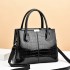 【 Foreign Trade Recommendation 】 Shiny Leather Handbag 2024 New Stone Pattern Simple Women's Bag Large Capacity Single Shoulder Crossbody Bag