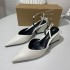 ZA New 2024 Autumn Coarse Heel Pointed Shallow Mouth High Heels Women's Bag Head Back Bare Heel Back Strap Sandals Women