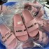 B Home 2023 Summer Paris New Letter Logo One Word Beach Slippers Women's Shoes Couple Shoes Candy Color Women