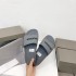 B Family One Word Slippers 2022 Summer Candy Color Women's Sandals Couple's Outdoor Slippers Round Head Non slip Beach Women's Shoes