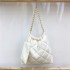 Korean women's bag autumn and winter new item, high-end small fragrance style diamond grid chain tote bag, cotton single shoulder garbage bag