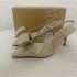 ZA women's new shoes 2024 summer bow decoration pointed back strap high-heeled Mueller shoes, one button high-heeled sandals