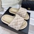 2023 Spring/Summer Lingge Small Fragrant Wind Velcro Sponge Cake Thick Bottom Bread Slippers Women's One Word Casual Sandals for Outerwear