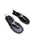 ZA summer new 2024 casual flat sandals diamond rhinestone chain decoration flip flops small fragrant style outdoor shoes