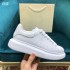 McQueen Little White Shoes for Women 2022 Spring and Autumn New High Quality Genuine Leather Thick soled Interior Height Increase Casual Sports Couple Shoes