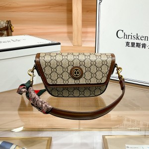 Cross border exclusive for DUCC this year's popular saddle bag, women's bag, fashionable light luxury vintage flower armpit bag, single shoulder crossbody bag