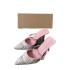 ZA new 2024 summer pointed thin heel shallow high-heeled shoes for women with exposed heels and toe caps sandals for women, M ü ller shoes for women