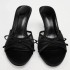 ZA's new 2024 French pointed women's shoes with a bow decoration and exposed toe, empty heel, and half drag sandals for women