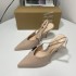 ZAR 2024 Spring and Summer New Product Women's Shoes Silk Pointed Headband with Fairy Charm Muller Shoes