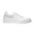 Popular McQueen canvas shoes for women, thick soled, height increasing, lace up sports, white sneakers, fashionable, versatile, casual, white board shoes