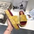 G Home 2023 New Internet Celebrity Summer Factory Direct Sales Embroidered Slippers with Printed Height Increase Thick Bottom Casual One Word Women's Cool Drag