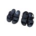 2024 New Miu Home Metal Letter Logo Sheep Leather Velcro Toe Exposed Thick Bottom Fashion Sports Sandals for Women