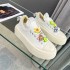 Zhao Lusi's DIY smiley face thick soled raised canvas shoes, 2023 spring new fashion trend shoes, versatile board shoes