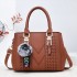 2024 New Trendy European and American Handbag, Hairball Pendant, Simple Single Shoulder Crossbody Bag, Women's Bag