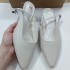 ZA2024 Spanish Spring New Women's Shoes Light beige Retro Fashion Style Pointed Shaped Heel Muller Shoes