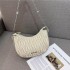 Cross border new rhinestone chain pleated women's bag, fashionable texture dumpling bag, versatile, light luxury single shoulder liquid crossbody bag