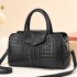 【 HOT 】 2022 New Fashion Crocodile Pattern Handbag for Women, Large Capacity Casual Single Shoulder Cross Shoulder Bag Trendy