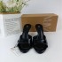 ZA2024 Spring New Women's Shoes, High Heels, Fine Heels, Sandals, Cool Slippers, Painted Surface, Exposed Toes, Straw Heels, Shoes