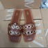 ZA2024 summer new metal buckle flat sandals for the public, fashionable square toe straight sandals for outdoor wear