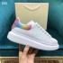 McQueen Little White Shoes for Women 2022 Spring and Autumn New High Quality Genuine Leather Thick soled Interior Height Increase Casual Sports Couple Shoes