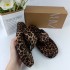 ZA women's shoes 2024 summer new leopard print sponge cake thick sole flip flops for height increase and slimming, vacation cool slippers for outdoor wear