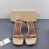 ZA2024 summer new square toe clip toe metal decoration sexy high heels casual one button thin heel sandals for women