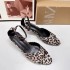 ZA New Product 2024 Summer Fashion Leopard Pattern Open Toe Thin Heel Short Heel Strap Women's Shoes Fish Mouth Strap Women's Sandals