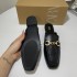 ZA's new 2024 summer flat sandals for women with exposed heels and metal chain toe caps, semi slippers for wearing outside, cool slippers for women's fashion