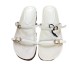 ZA women's shoes for summer 2024, with a one-piece strap, versatile, fashionable, non slip, lightweight, flat bottomed, thick soled beach sandals for women