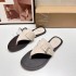 ZA Summer 2024 New Women's Shoes Flat Shoes Pinch Foot Outdoor Fashion Casual Daily White Herringbone Sandals for Women