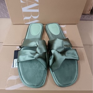 ZA2024 summer new product Korean version flat bottomed cross shoes women's beach shoes flat heel women's shoes back open toe women's shoes