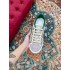 2023 Spring and Summer New Couple 977 Canvas Shoes Pink Versatile Casual Flat Shoes Retro Flower Cloth Shoes