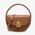 Light luxury niche retro saddle bag 2024 autumn new item, high-end fashion semi-circular shoulder crossbody bag, one piece hair replacement