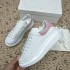 High version McQueen white shoes for women 2023 new thick soled shoes, leather height increasing jelly haze blue sports and leisure shoes