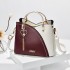 Women's Bag 2024 New Trendy Handbag Korean Edition Color Contrasting Large Capacity Fashion Single Shoulder Crossbody Bag One Piece Hair Collection