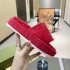 G Home High Version Thick Bottom Letter Imprinted One line Slippers 2022 New Anti slip Suede Large Foreign Trade Slippers