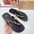 ZA2024 summer new European and American style leopard print clip on feet simple flat bottom fashionable casual sandals for women