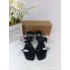 ZA2024 Summer Hot Selling New Product Square Head with Metal Buckle Thick Heel Women's Sandals Women's High Heels Comfortable Slippers