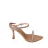 ZA New Product 2024 Autumn European and American Style Pointed One Word with Water Diamond Rear Strap, Pressure Drilled Open Toe High Heels Sandals for Women