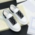 2022 New Genuine Leather McQueen Dropped Rubber Tail White Shoes for Women, Sponge Cake Thick Bottom Couple's Casual Versatile Sports Board Shoes