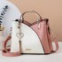 Women's Bag 2024 New Trendy Handbag Korean Edition Color Contrasting Large Capacity Fashion Single Shoulder Crossbody Bag One Piece Hair Collection