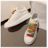 McQueen Guangdong Little White Shoes Made of Genuine Leather 2023 New Women's Shoes, Popular in Autumn and Winter, Versatile, Thick Bottom, Inner Height Increase McQueen Board Shoes